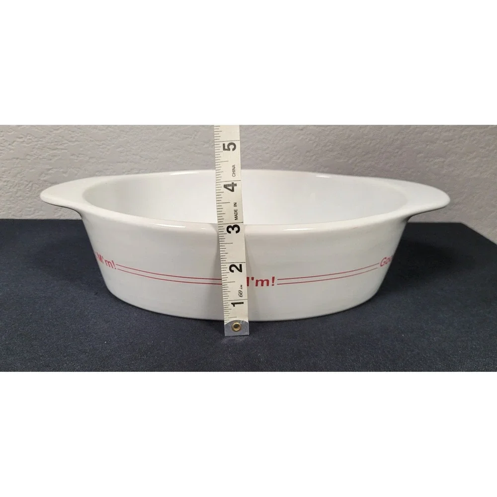 VTG Campbell's Green Bean Casserole 1.5 Qt Oval Ceramic Baking Dish Recipe 2007